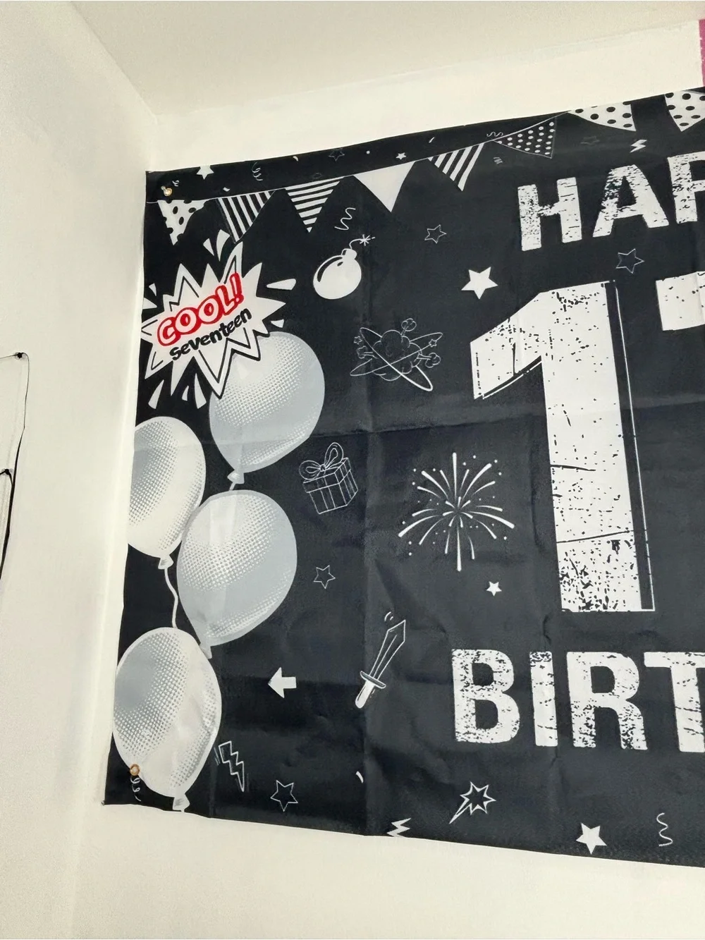 Bruh It's My 17th Birthday Black Party Banner Set